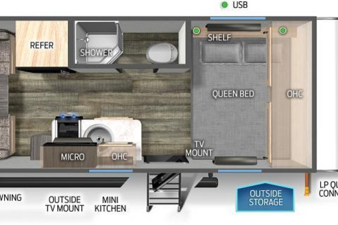 2023 Cherokee Wolf Pup 16TSBL Black Label