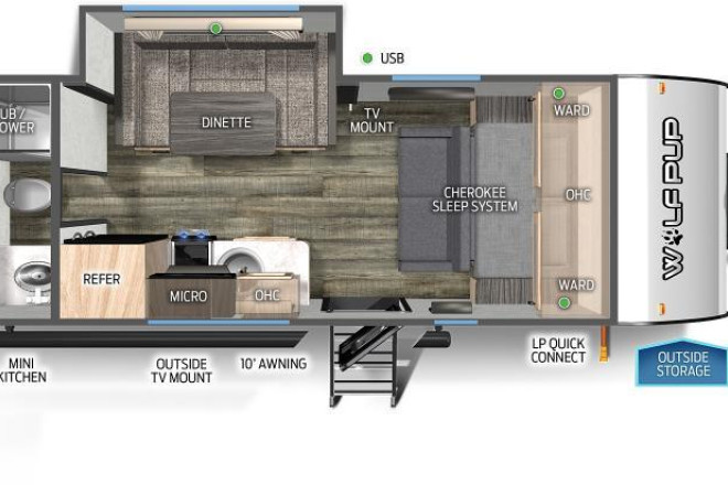 2023 Cherokee Wolf Pup 16CWBL Black Label