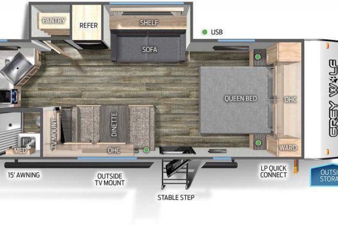 2023 Cherokee Grey Wolf 22CEBL Black Label