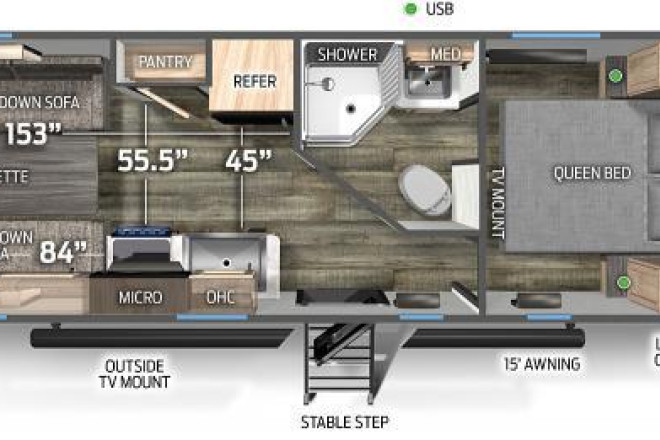 2023 Cherokee Grey Wolf 22RRBL Black Label
