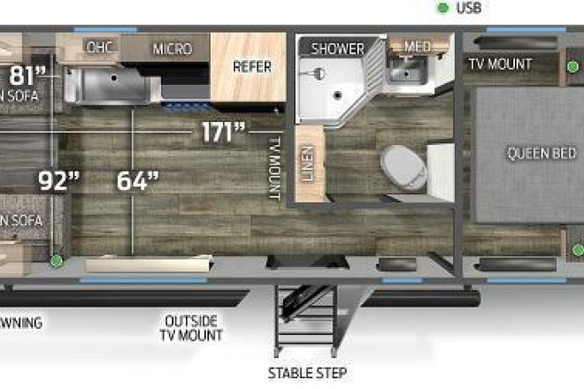 2023 Cherokee Grey Wolf 25RRTBL Black Label
