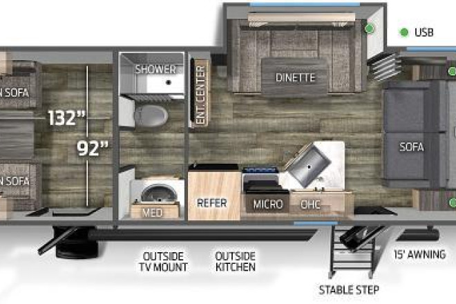 2023 Cherokee Grey Wolf 27RRBL Black Label