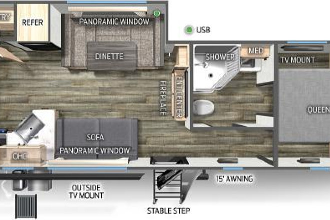 2023 Cherokee Grey Wolf 29BRBBL Black Label